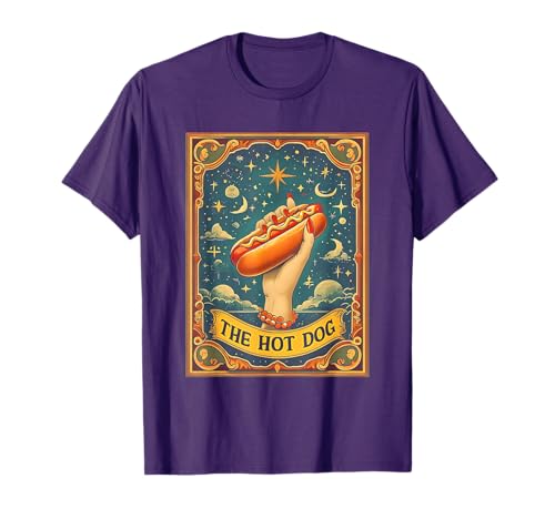 Hot Dog Bun Lover Foodie Food Lover The Hot Dog Tarot Card T-Shirt