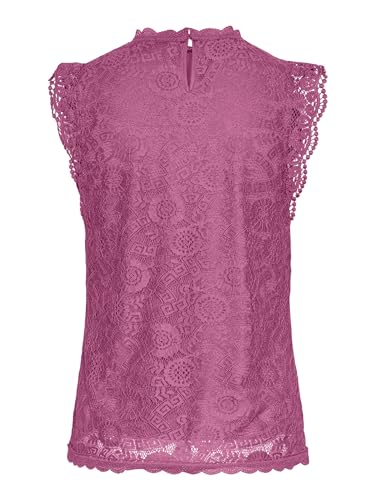 PIECES PCOLLINE SL LACE TOP NOOS BC, Ibis Rose, S