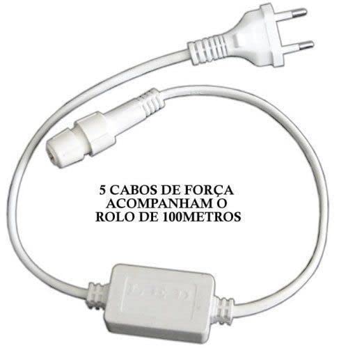 Mangueira Luminosa LED Branco Corda Natal Rolo 100mt 220v - 1096