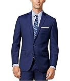 Ryan Seacrest Mens Modern Fit Two Button Blazer Jacket, Blue, 42 Long
