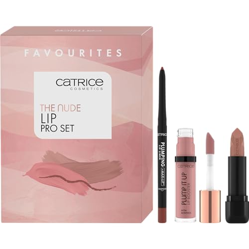 Catrice The Nude Lip PRO Set, Lippe Set, Mehrfarbig, acetonfrei, vegan, ohne Mikroplastikpartikel, ohne Parabene, 1er Pack (3pcs)