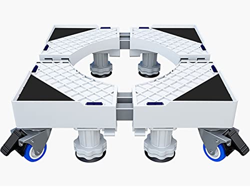 CarolynDesign Base de support multifonction réglable pour machine à laver avec roulettes verrouillables de 4 x 2 et 8 pieds solides également pour...