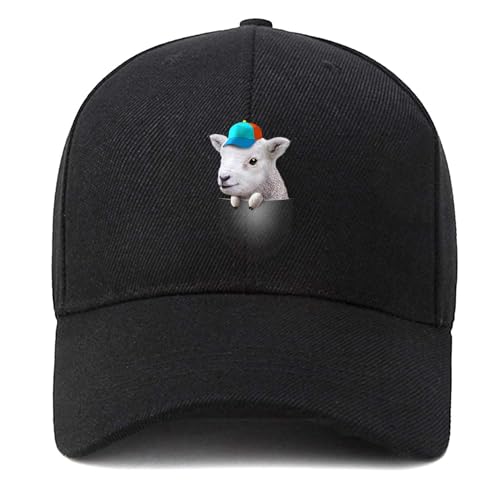 EDGMM Baseballkappe, Baumwolle, verstellbar, für Damen und Herren, Schafe, Einheitsgr��e