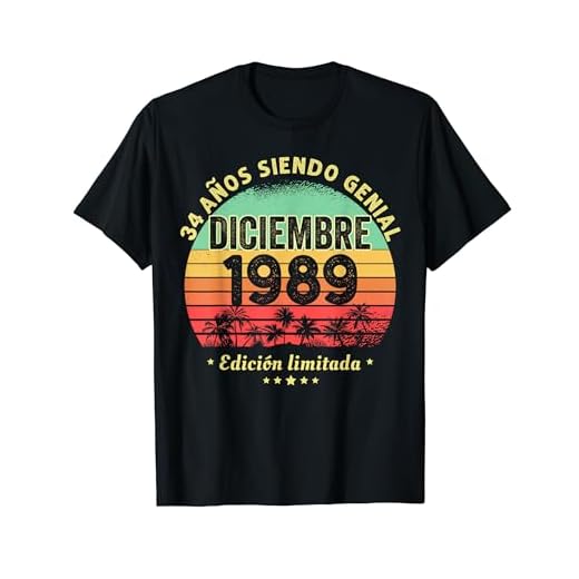 34 Años Cumpleaños Regalo Diciembre 1989 Diciembre 34 Años Camiseta