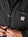 Carhartt Men's Rain Defender Loose Fit Heavyweight Quilted Snap Front Shirt Jac, Black, Medium