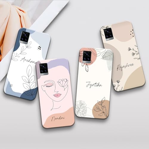 Image of COLORflow Back Cover Compatible with Vivo V20 | Aesthetic Name Color Customized Back Cover Compatible with Vivo V20