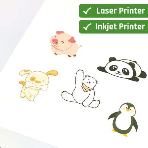 50 Blatt, Etiketten Selbstklebend Bedruckbar, Sticker Papier zum Bedrucken A4-297 x 210 mm