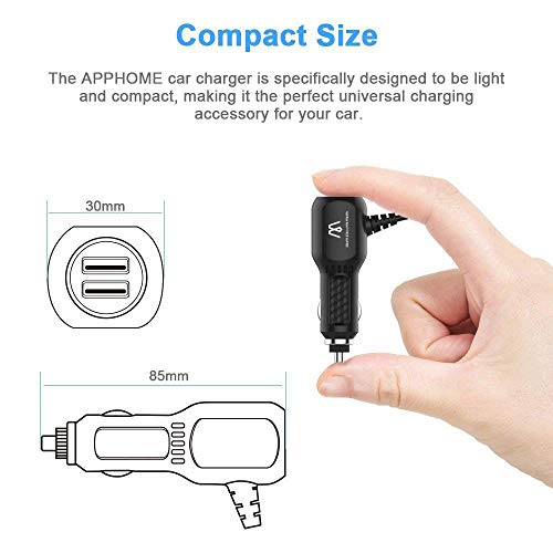 Car Charger Compatible for Garmin Nuvi, APPHOME 6.6ft Mini USB Charing Cord 12V/36V Garmin GPS Accessories Vehicle Power Adapter Compatibe for Garmin GPS Nuvi 2539LMT 2597LMT Dashcam - Thumbnail 2