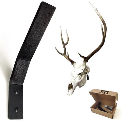 VMSIXVM European Mount Skull Hanger, Large Deer Skull Wall Hooker for Hanging Deer Head, Buffalo, Pronghorn, Bear and Other Medium Animals, Euro Mount Hanger with Easy Install Kit for Indoor Outdoor