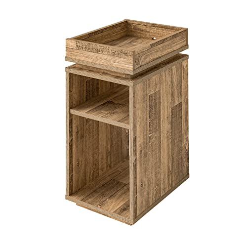 Mesa de Apoio com nichos OLÍVIA cor Rústico - Artely