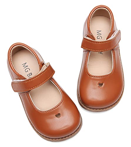 DADAWEN Girl's Classic Mary Jane Flats School Uniform Shoes Dress Shoes Party Wedding Shoes4