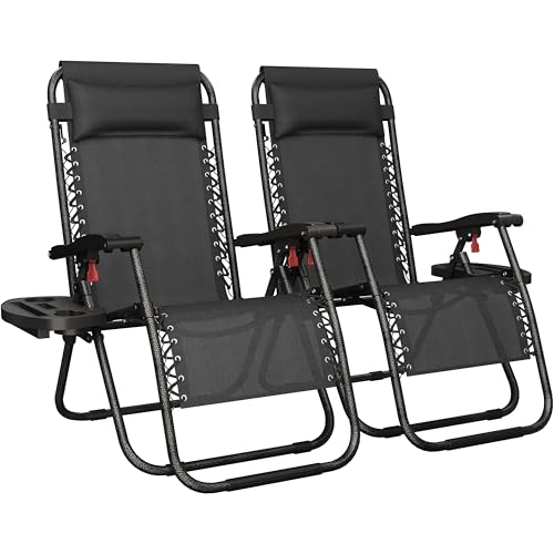 Yaheetech Folding Zero Gravity Chairs Set of 2