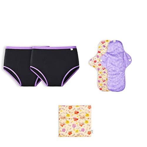superbottoms 2 Maxabsorb Period Underwear And 2 Free Flow Lock Cloth Pads | Reusable | Heavy Flow Protection | 2X Absorption, Complete Leak Lock | (Size - S) | Pack Of 4_New, Women (B0C6TBTMHG) Amazon Price History, Amazon Price Tracker