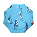 Diseño de apertura automática, material ligero de fibra de vidrio fuerte y paraguas de aluminio, ocho costillas, resistente para evitar lluvia o viento