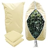 2 Stück Frostschutzhaube für Pflanzen 80x120 cm – 80gsm Gartenvlies Pflanzenschutzhaube groß mit Reißverschluss & Kordel, Winterschutz Pflanzen außen, Abdeckvlies für Obstbäume & Gartenpflanzen