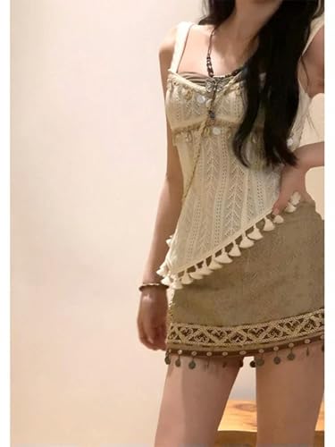 Ropa de mujer conjuntos de 2 piezas falda y blusa de verano moda casual talla M 4