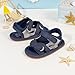 WaiHeikki Baby Boy Summer Sandals Fashionable First Walking Shoes Contrast Color Comfortable Non Slip Open Toe Walking Shoes (Dark Blue, 0_months-6_months)
