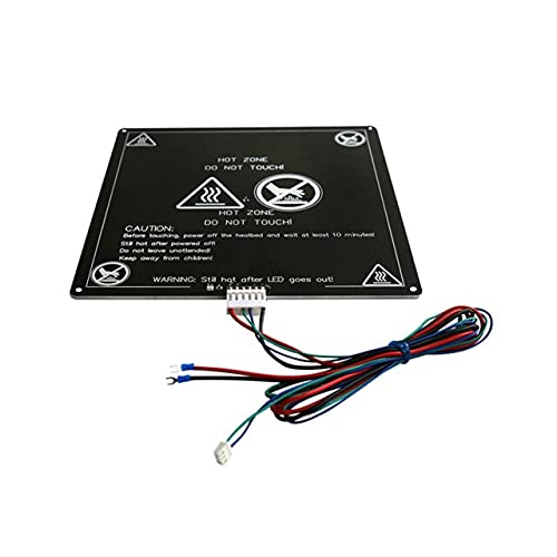 Lysee 3D Printer Parts & Accessories - Aluminum MK3 12V Heated Bed Hotbed with Wire Cable Line for 3D Printer @M23 - (Size: 1mm)