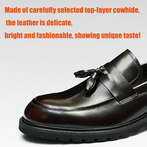 Men's Dress for Business and Casual Premium Leather Slip-On Shoes with Anti-Slip Sole Workplace, Weddings, Daily Wear3