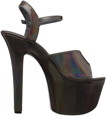 Ellie Shoes Women's 711-LOLA Heeled Sandal, Pewter, 5 Medium US | Image 5