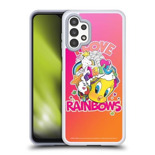 Funda gel suave Samsung Galaxy A13 Looney Tunes carcasa silicona flexible arco iris