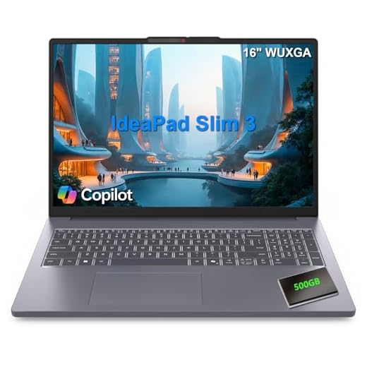 Lenovo IdeaPad Laptop Computer for Student Daily Study and Home use, Intel Core i5-13420H (16GB DDR5 RAM, 512GB PCIe SSD, 500GB External HDD), Office 365, 16" FHD+, Long Battery Life, Windows 11 Home