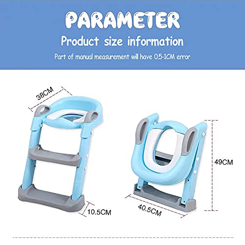 Kids Potty Training Toilet Seat Verstelbare Hoogte Stap Ladder Peuter Toiletstoel Badkamer Hulp Peuter Training… - Afbeelding 7