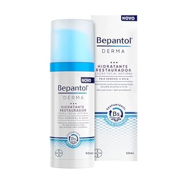 Bepantol Derma Hidratante Facial Noturno, Hidratante Restaurador, 50ml
