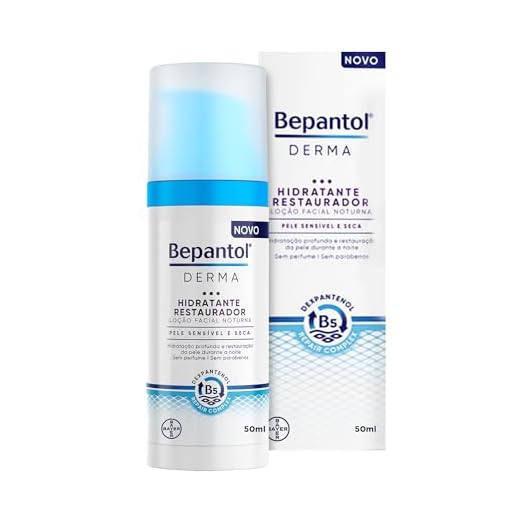 Bepantol Derma Hidratante Facial Noturno, para Pele Sensível e Seca, Hidratante Restaurador, 50ml