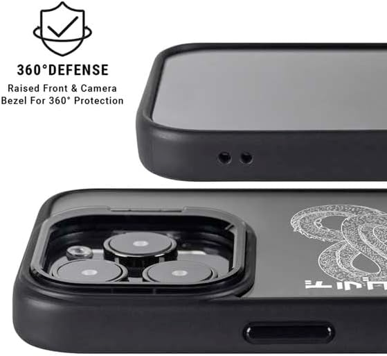 Skinit Kickstand Phone Case Compatible with iPhone 16 Pro - Officially Licensed Dragon Ball Z Negative Shenron Design