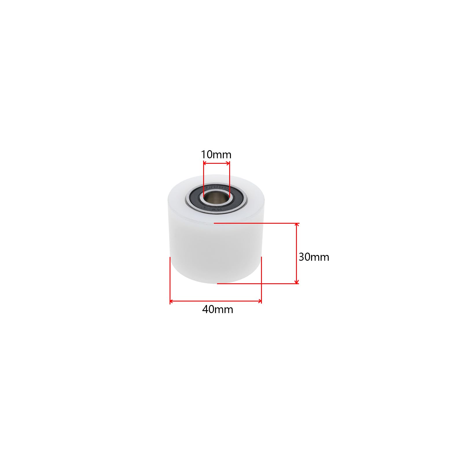 Create idea 2pcs 6000ZZ Bearings Nylon Plastic Sliding Pulley Rolling Bearing 40x30mm Bearing Mechanical Pulley for Conveyor Belts Sliding Doors Sliding Windows - Image 4