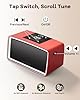 ClaspVital One-Touch Simple Music Player for Seniors | 6,000 Songs Mp3 Music Player for Elderly 32GB TF Card with Reader | Gift for Dementia, Alzheimers (Red)
