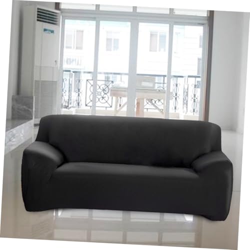 Housse de canapé extensible noire résistant aux poils de chiens et chats