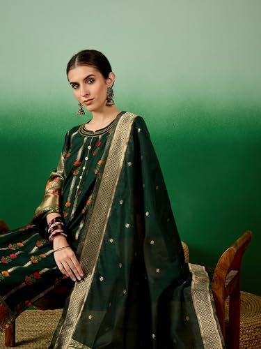 Image of arriva fab Women's Embroidery Kurta Set With Duppata