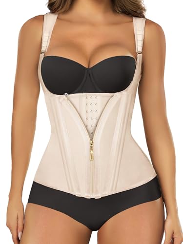 Image of SHAPERX Waist Trainer Corset for Women Tummy Control Sport Girdle Hourglass Waist Cincher Body Shaper with Steel Boned