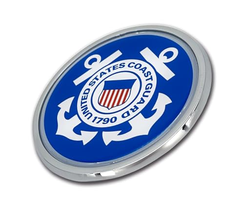 Emblema cromado de la Guardia Costera azul para coche 6