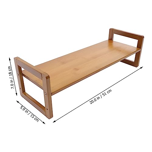 Evita dolor de cuello con NUOBESTY soporte elevador para monitor y estante de escritorio de madera 3