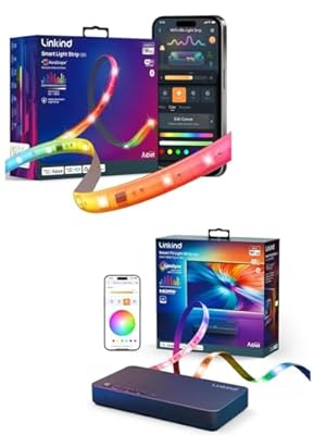 Linkind TV Backlight Sync to Screen and LED Strip Lights RGB 10ft