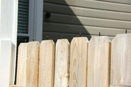 Anti-Climb Fence Spikes, Home Security Burglary Deterrent, Black Stainless Steel, Low Profile, Anti Climb