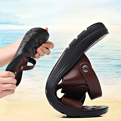 Men's Sandals Thick Bottom Non-Slip Beach Slippers Casual Shoes Lightweight(D,41 Code)2