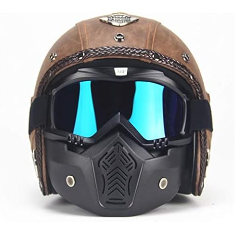 MRDEAR Retro Open Face Motorbike Helmet Cover