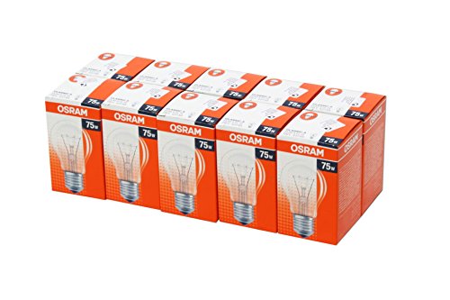 Preisvergleich Produktbild Glühbirne 10 Stück 75 Watt Glühlampe von OSRAM E27 Birne