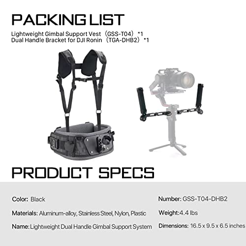 TILTA Lightweight Dual Handle Gimbal Support System for DJI RS2, RSC2, RS3 or RS3 Pro - Image 2