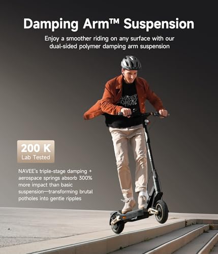NAVEE ST3 Series Electric Scooter, 45/40 KM/H Top Speed, 75/60KM Max Range, 1350W/1000W Motor with Dual Suspension, 10" Tires All Terrain, Heavy Duty, Foldable for Adults Teens (UL image 6