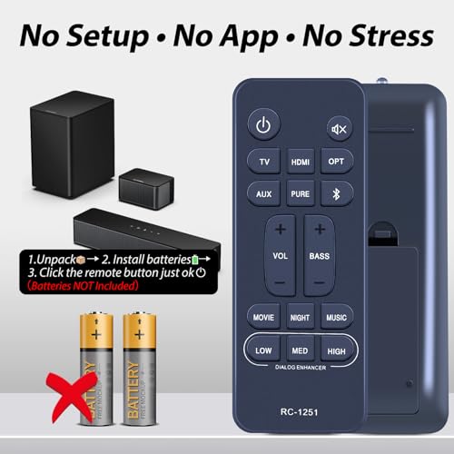 Télécommande barre de son Denon RC-1251 de rechange DHT-S217 S218 - 6