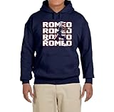 Tenacious Tops New England Romeo Doubs Text Pic Hooded Sweatshirt Hoodie ADULT LARGE Navy