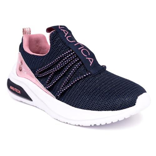 Nautica Kids Athletic Slip-On Sneakers - Comfortable Bungee Running Shoes for Boys and Girls - Stylish and Supportive Footwear for Active Kids (Big Kid/Little Kid/Toddler)