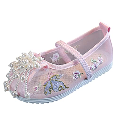 Girls Sandals Girls Flat Bottomed Embroidered Sandals Fashionable Costume Shoes Performance Children Kids Tote