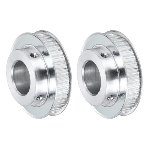 uxcell 2Pcs Timing Belt Pulley Aluminum Idler Pulley XL40 Teeth 1