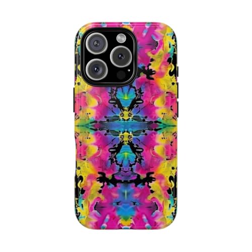 Coque rigide brillante iPhone 16 Pro motif abstrait design luxe